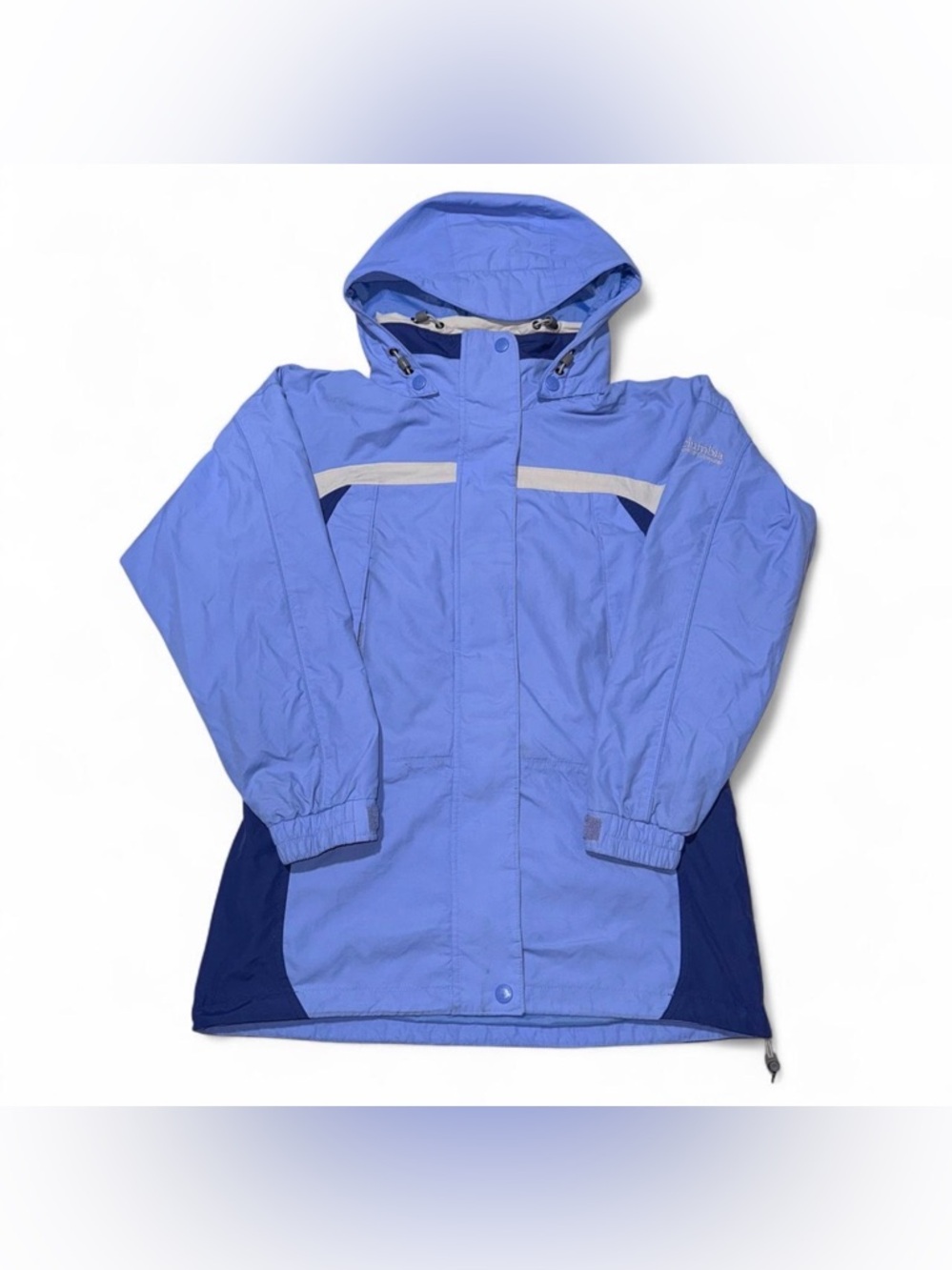 Columbia Girls' Lavender and Navy Hooded Rain Jacket